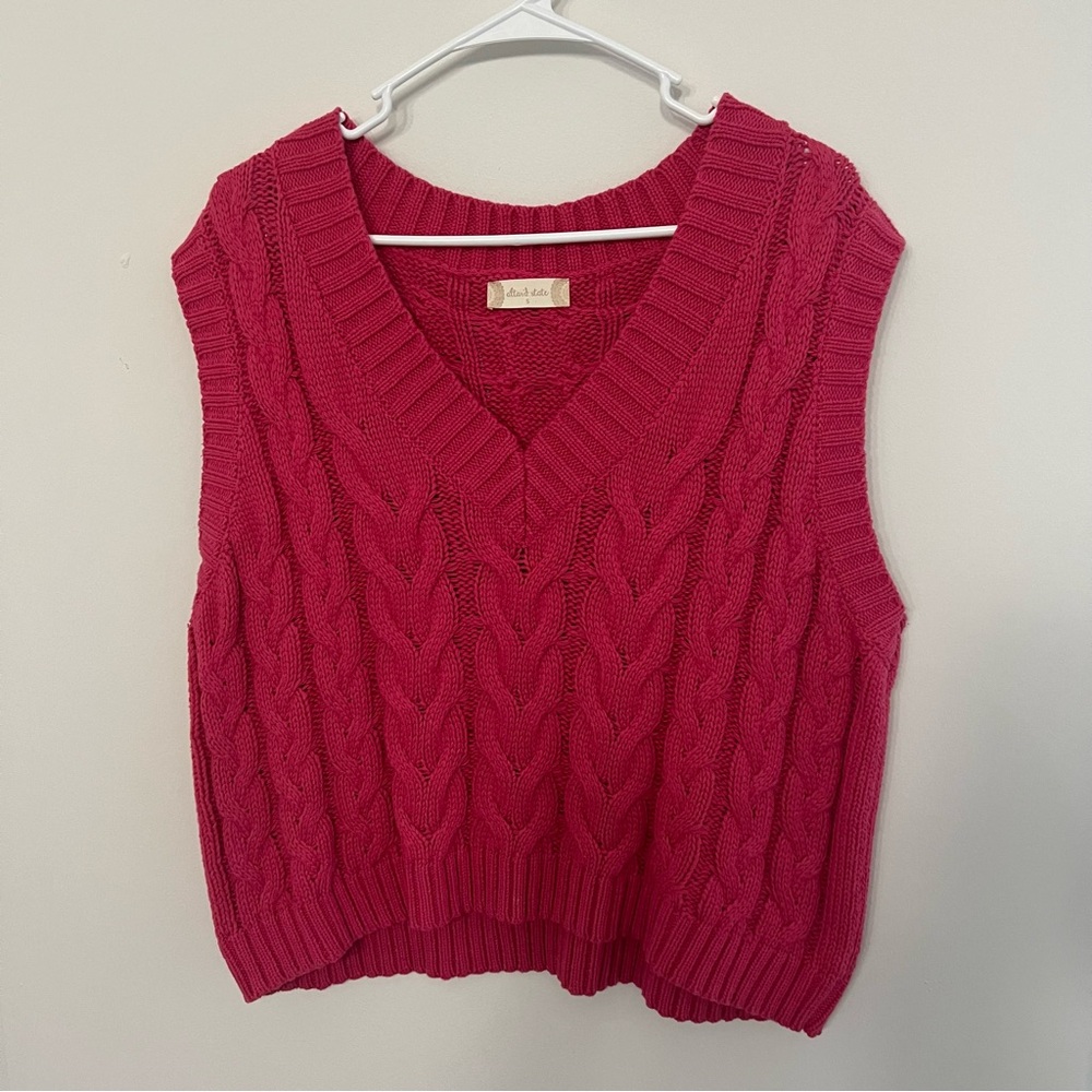 Hot Pink Sweater Vest
